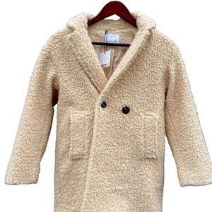 Zara NWT size 10 girls pea coat, gorgeous cream/off-white color